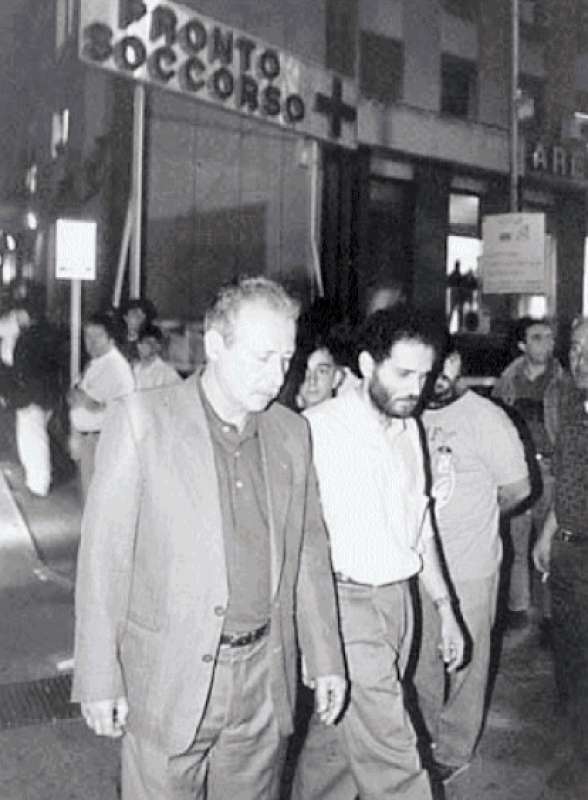 PAOLO BORSELLINO CON UN GIOVANE ANTONIO INGROIA