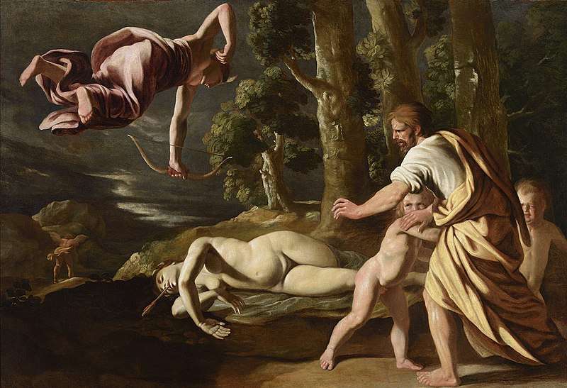 poussin la morte di chione