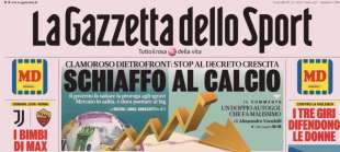 schiaffo al calcio - la prima pagina della gazzetta dopo il no del cdm alla norma sulle agevolazioni per i calciatori stranieri