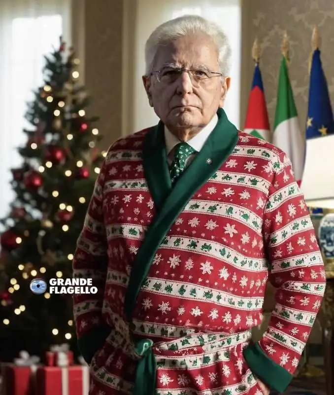 SERGIO MATTARELLA IN VERSIONE NATALIZIA BY IL GRANDE FLAGELLO