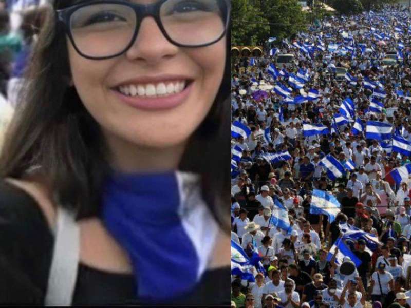 sheynnis palacios alle manifestazioni contro ortega nel 2018