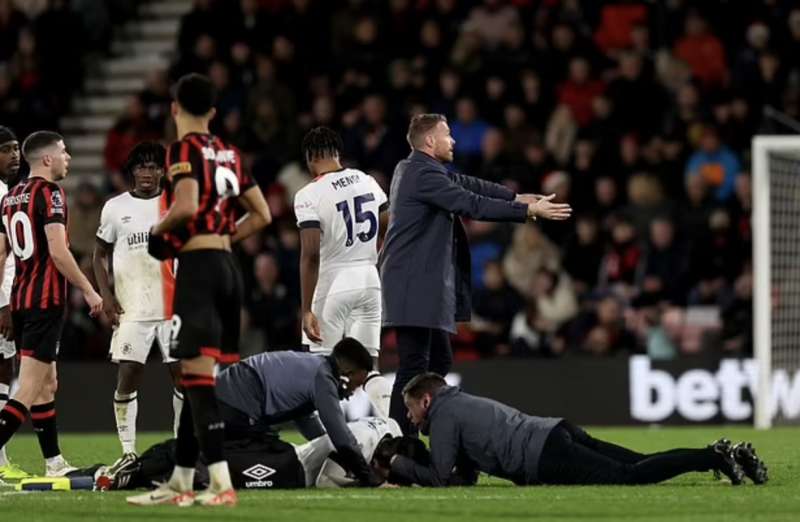 tom lockyer malore durante bournemouth luton 2