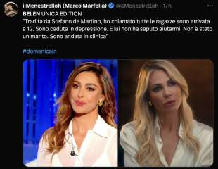 tweet su belen a domenica in 2