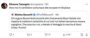 tweet sulla polemica natalizia di matteo bassetti 3