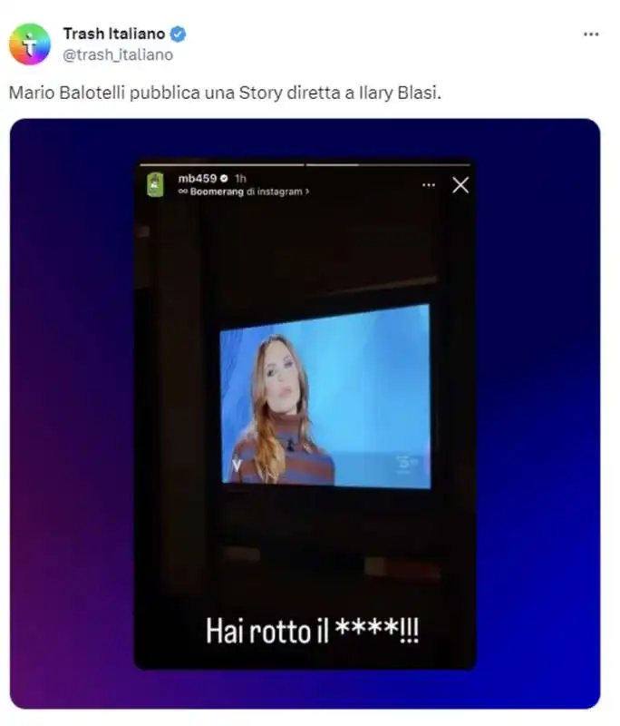 tweet sulle intervististe di ilary blasi e belen   1