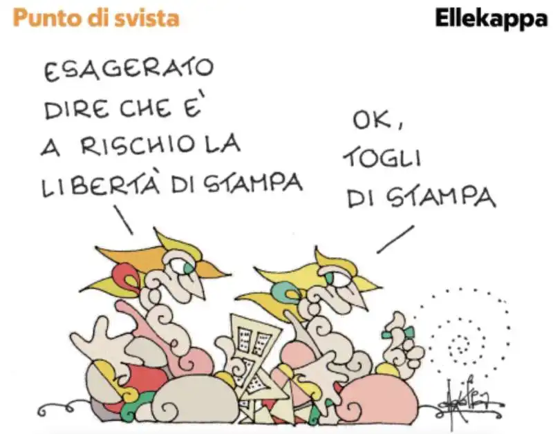 VIGNETTA ELLEKAPPA SUL PROVVEDIMENTO DI ENRICO COSTA 