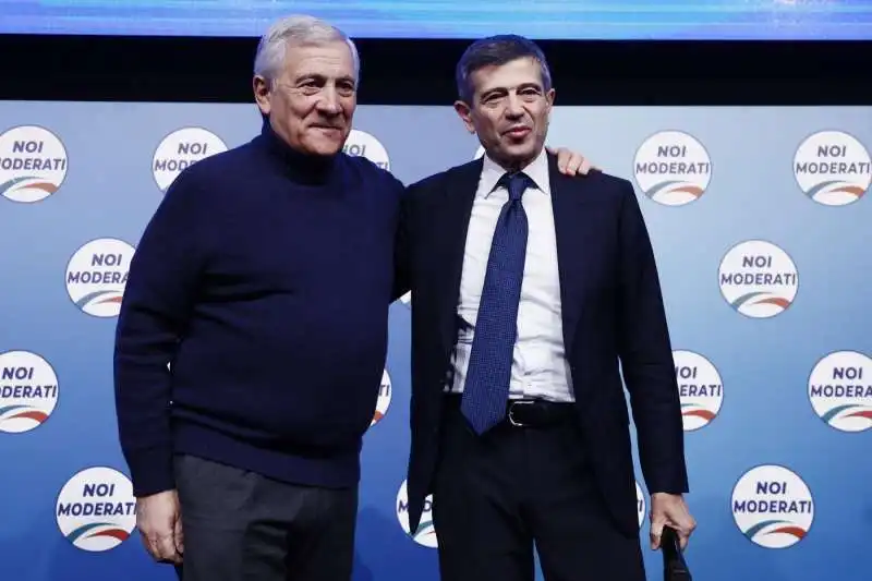 antonio tajani   maurizio lupi   assemblea nazionale di noi moderati     foto lapresse   