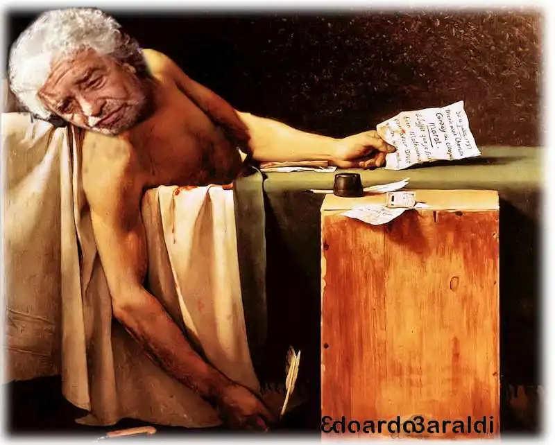 beppe grillo come marat   meme by edoardo baraldi 