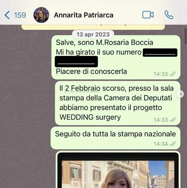 I MESSAGGI DI ANNARITA PATRIARCA A MARIA ROSARIA BOCCIA