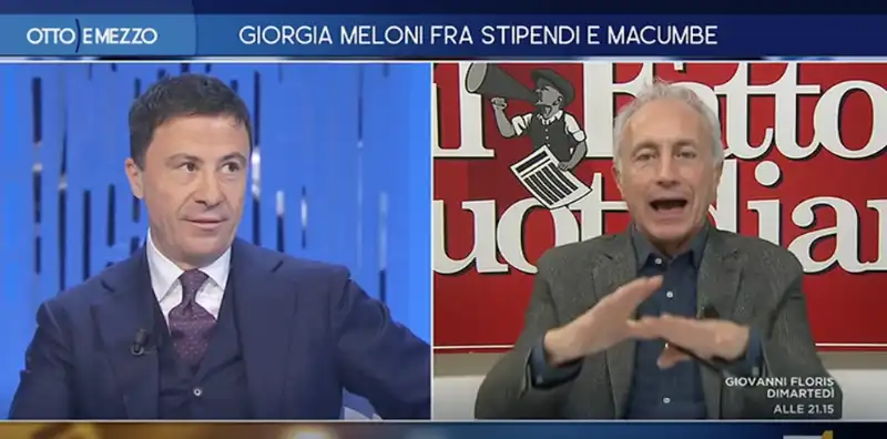 italo bocchino marco travaglio otto e mezzo