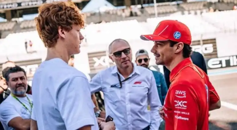 jannik sinner charles leclerc - gp abu dhabi