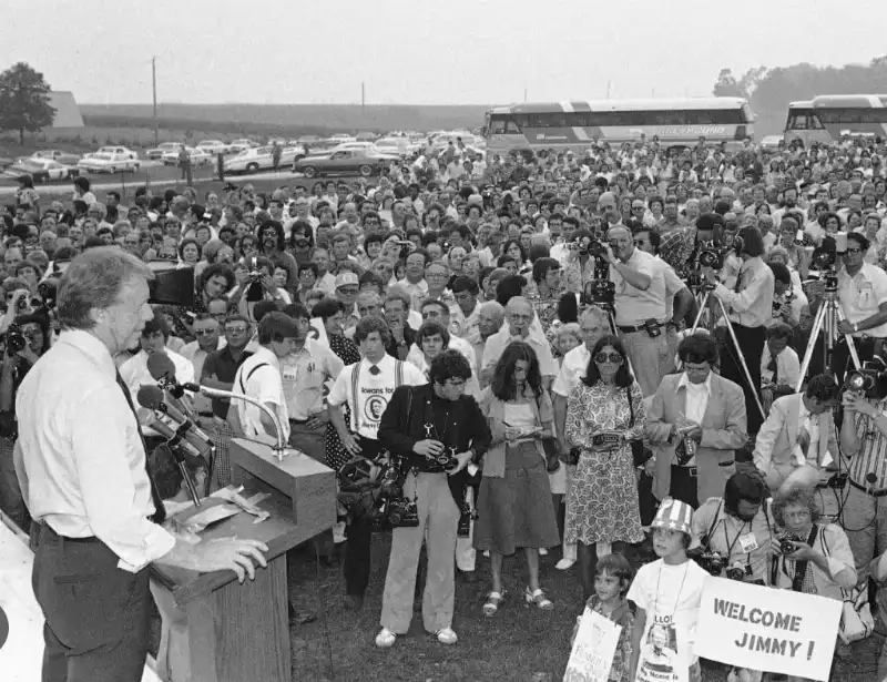 jimmy carter in iowa nel 1976.   