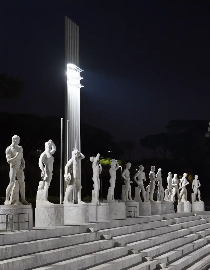 la nuova illuminazione dello stadio dei marmi  foto mezzelani gmt 016