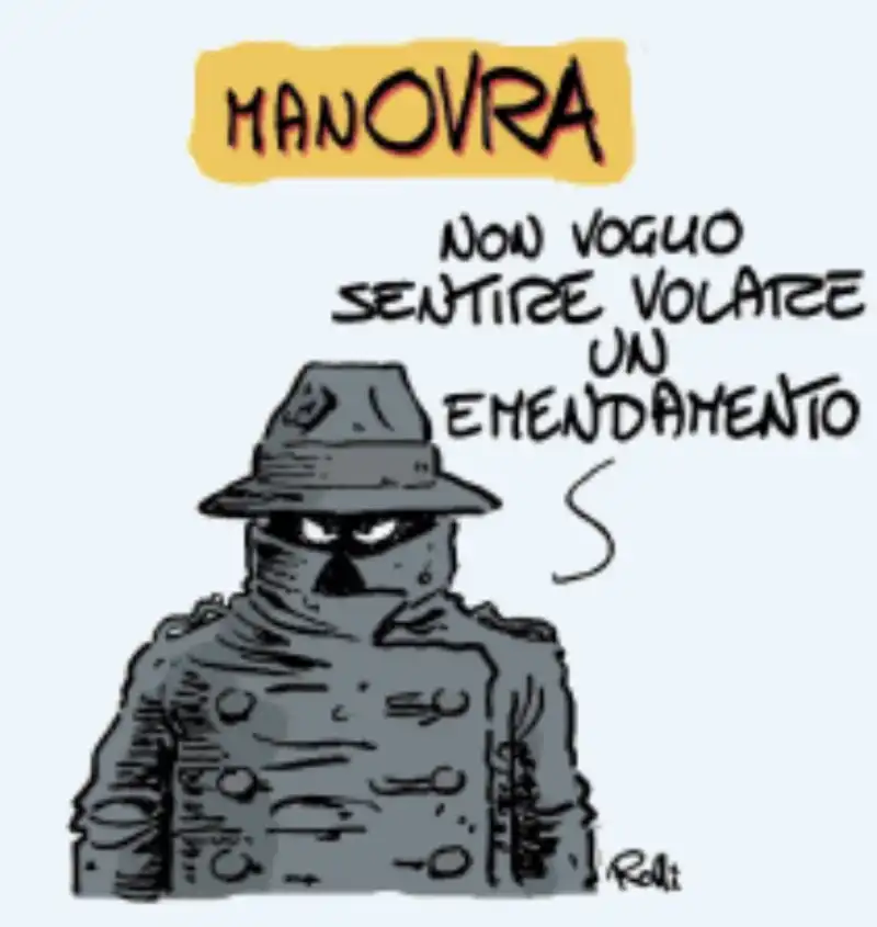 manovra senza emendamenti   vignetta by rolli   il giornalone   la stampa