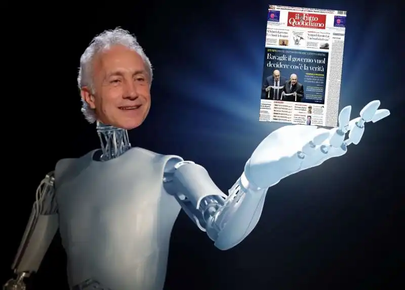 MARCO TRAVAGLIO COME ROBOT - INTELLIGENZA ARTIFICIALE 