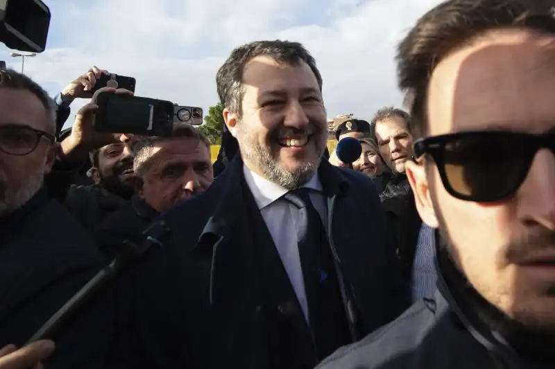 matteo salvini - processo open arms a palermo - foto lapresse

