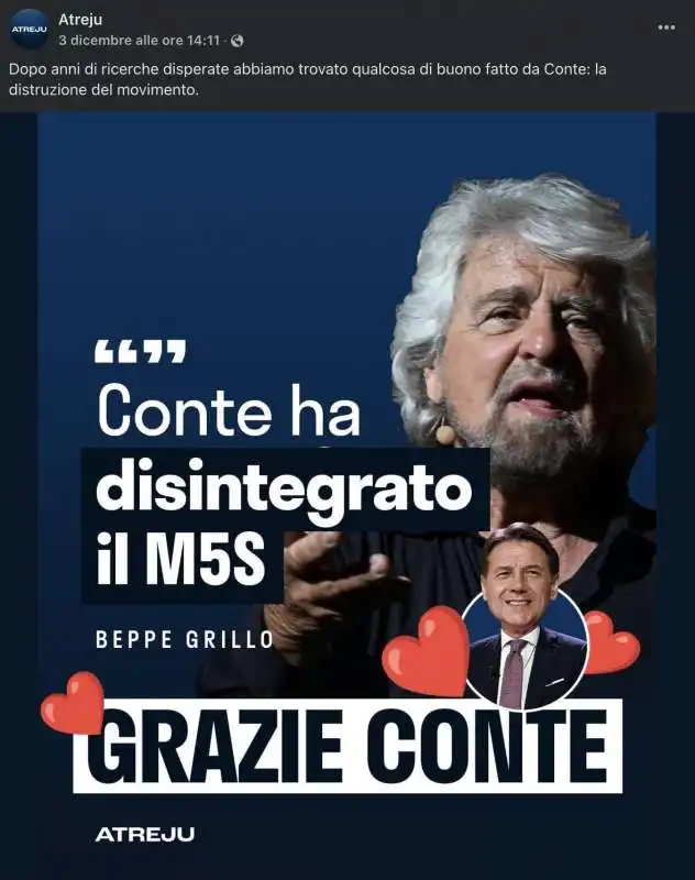 meme della pagina facebook di atreju   2