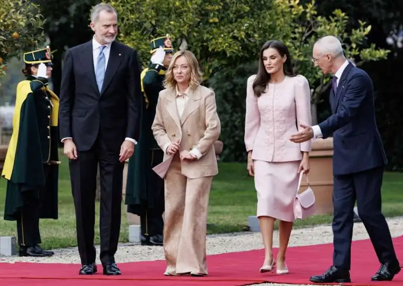 re felipe e la regina letizia di spagna con giorgia meloni a roma   foto lapresse   