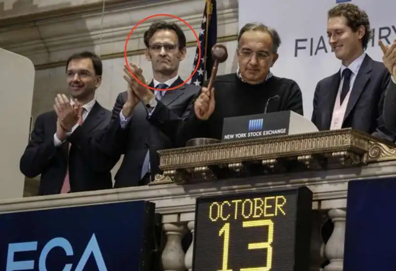 RICHARD PALMER CON SERGIO MARCHIONNE E JOHN ELKANN AL DEBUTTO DI FCA A WALL STREET - 13 OTTOBRE 2014 