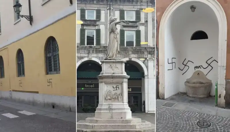 svastiche a piazza della loggia   brescia   4