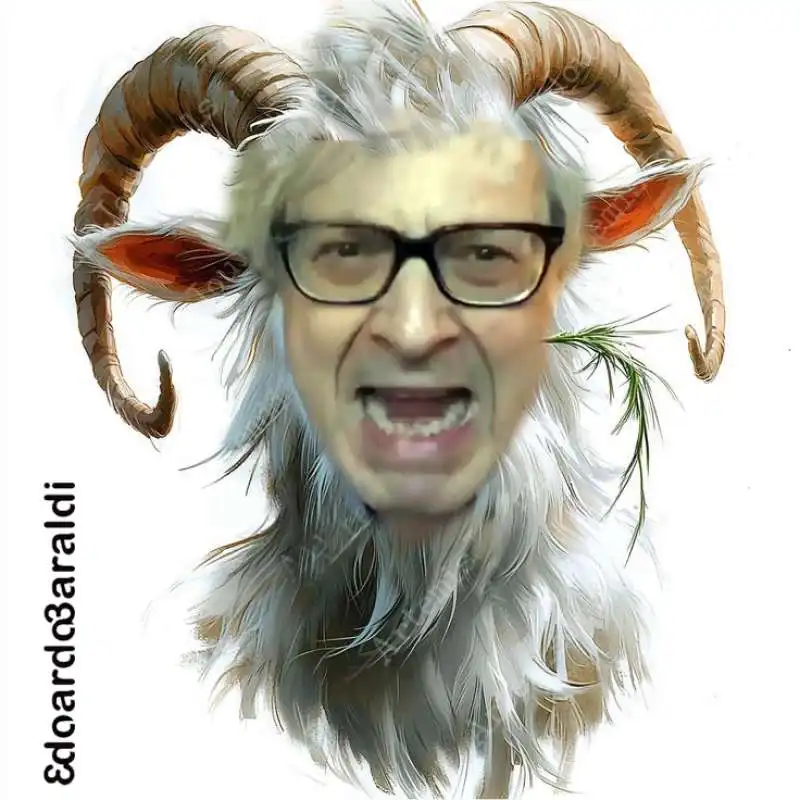 vittorio sgarbi in versione capra   meme by edoardo baraldi 