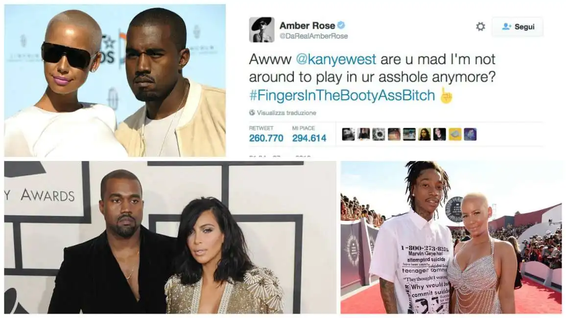 kanye west amber rose wiz khalifa kim kardashian