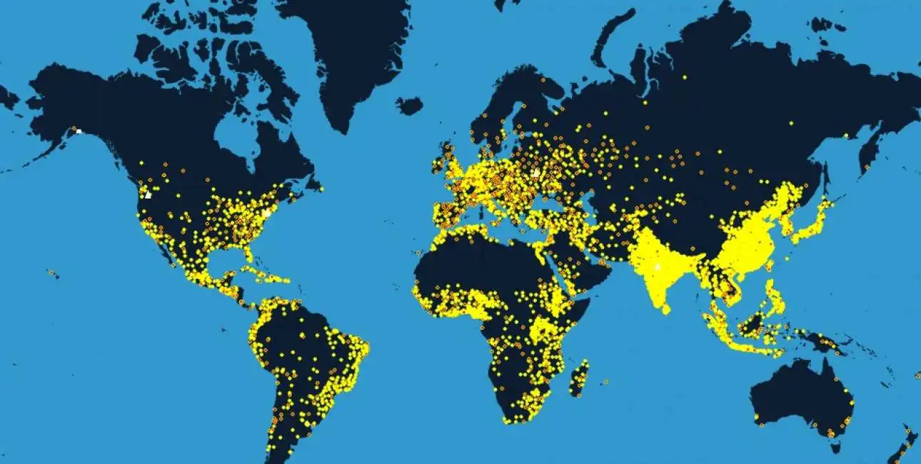 la mappa delle popolazioni globali oggi