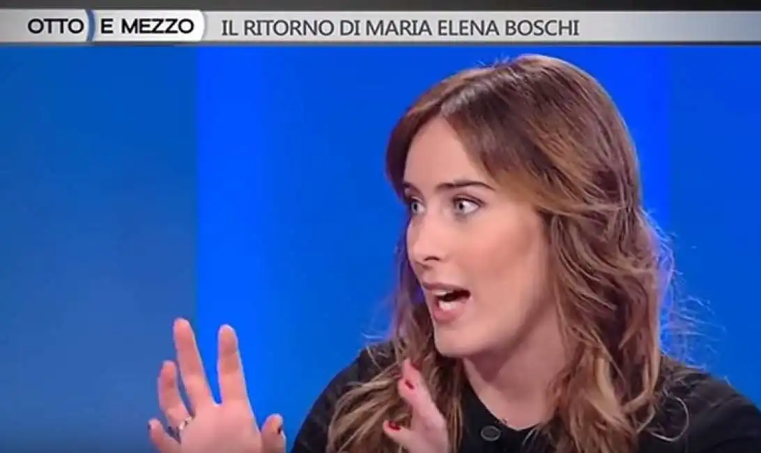 maria elena boschi a otto e mezzo 