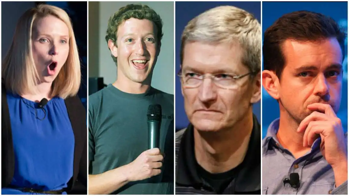 marissa mayer zuckerberg tim cook dorsey facebook yahoo apple twitter