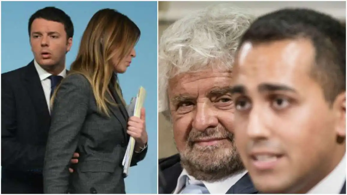 renzi boschi di maio grillo