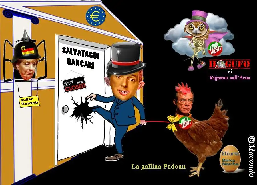 renzi padoan merkel banche