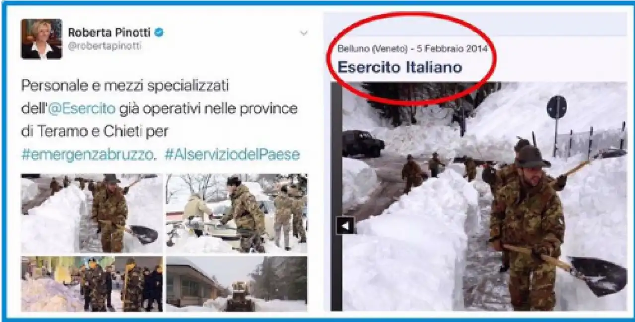 gaffe pinotti neve