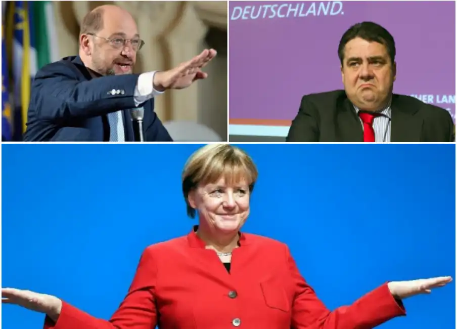 schulz gabriel merkel 