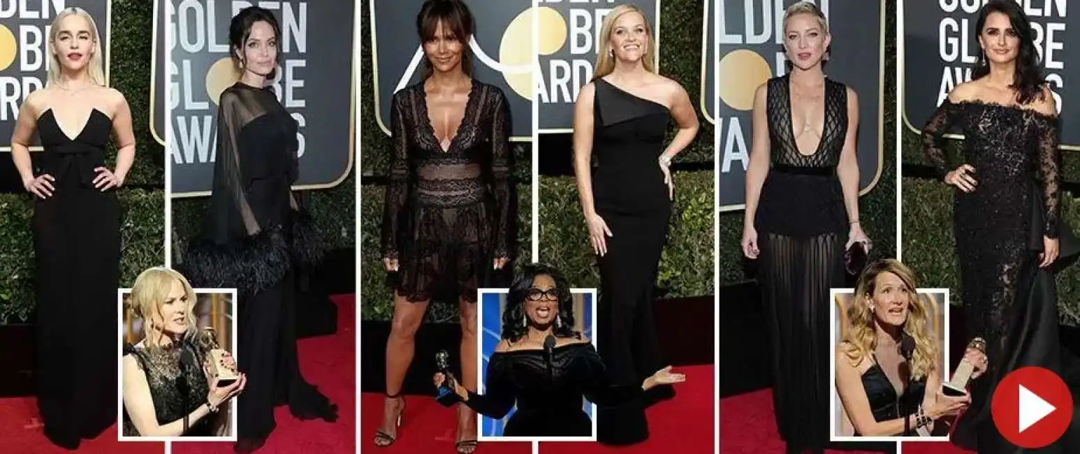 donne in nero ai golden globes