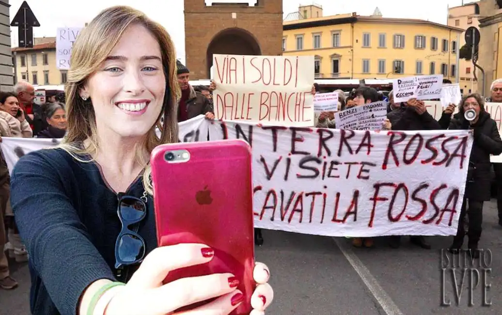 maria elena boschi etruria selfie arezzo