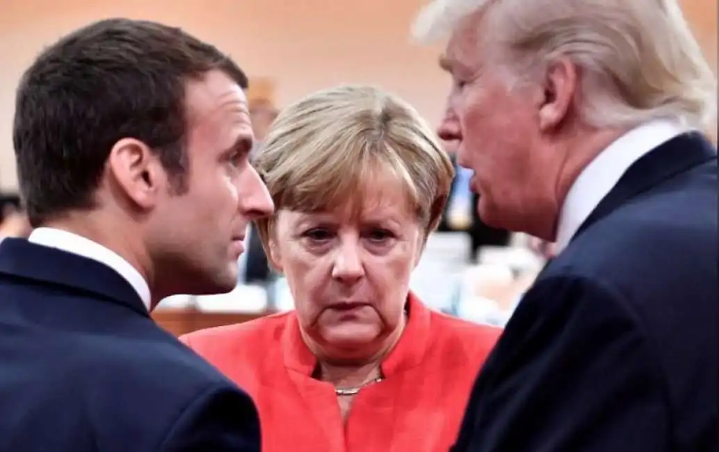 trump merkel macron