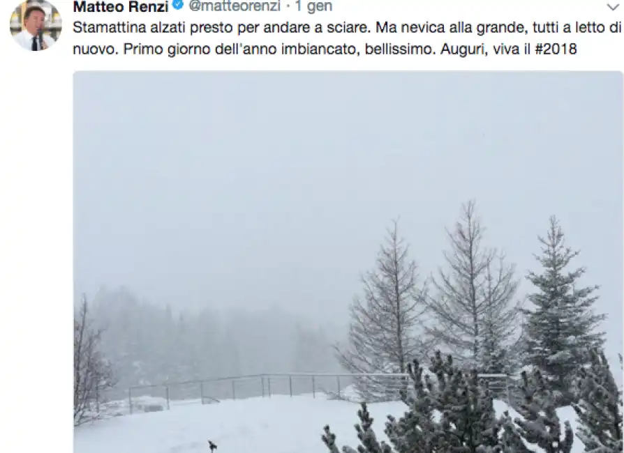 tweet renzi nevicata