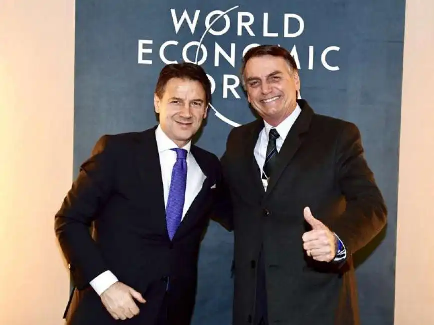 giuseppe conte jair bolsonaro a davos