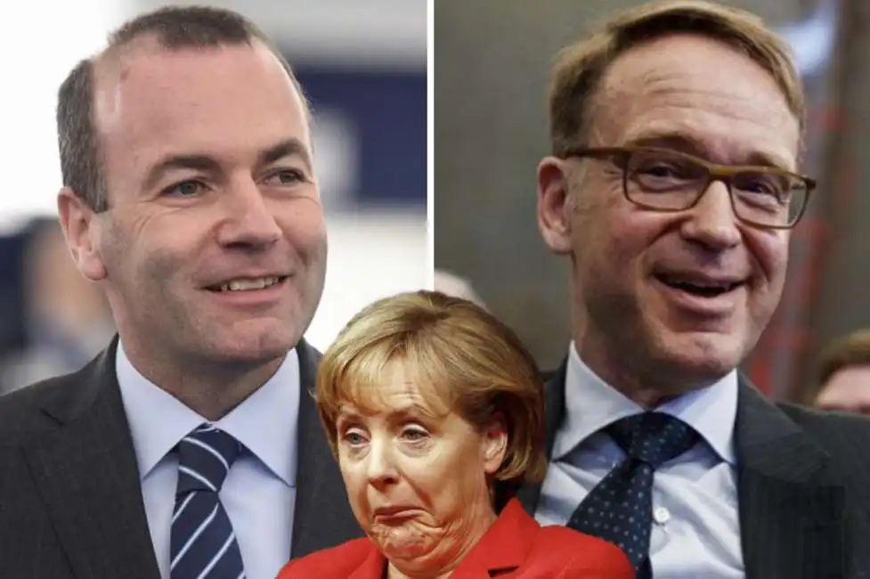 manfred weber jens weidmann angela merkel