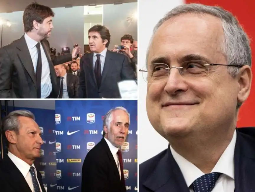 andrea agnelli urbano cairo gaetano micciche' claudio lotito