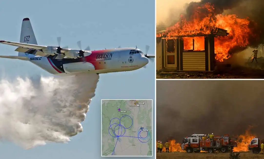 australia coulson aviation aereo caduto incendio incendi