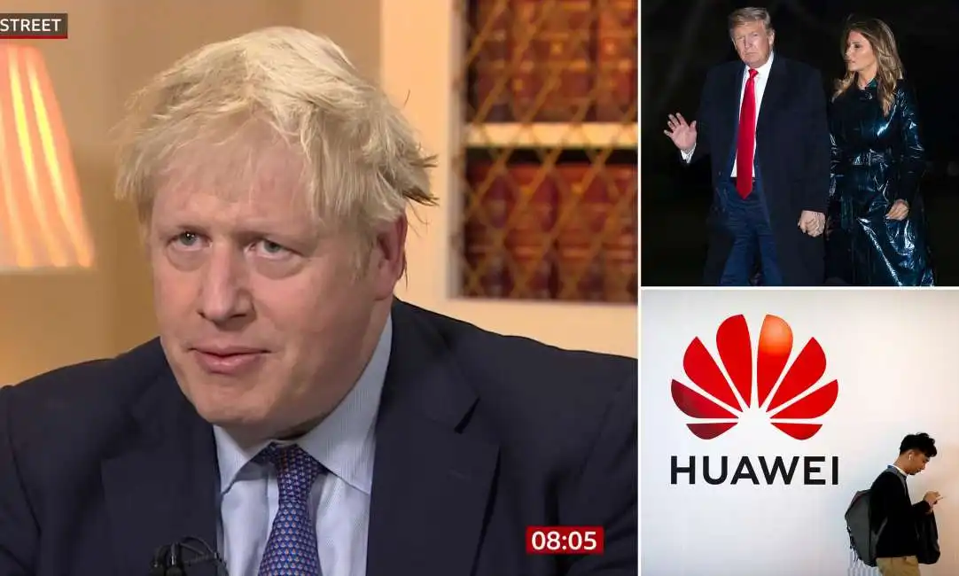 boris johnson huawei donald trump