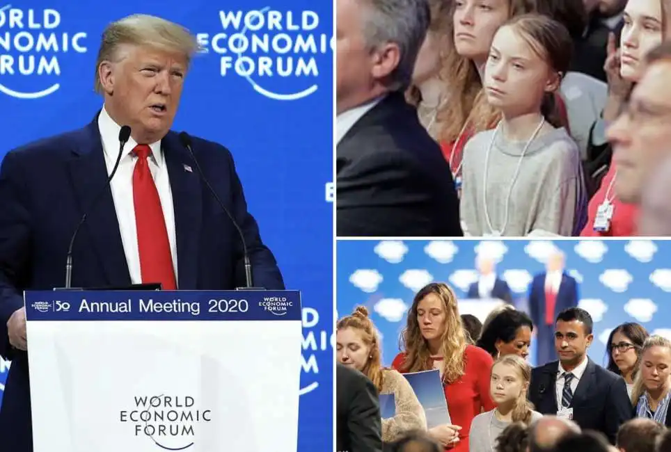 donald trump greta thunberg davos world economic forum