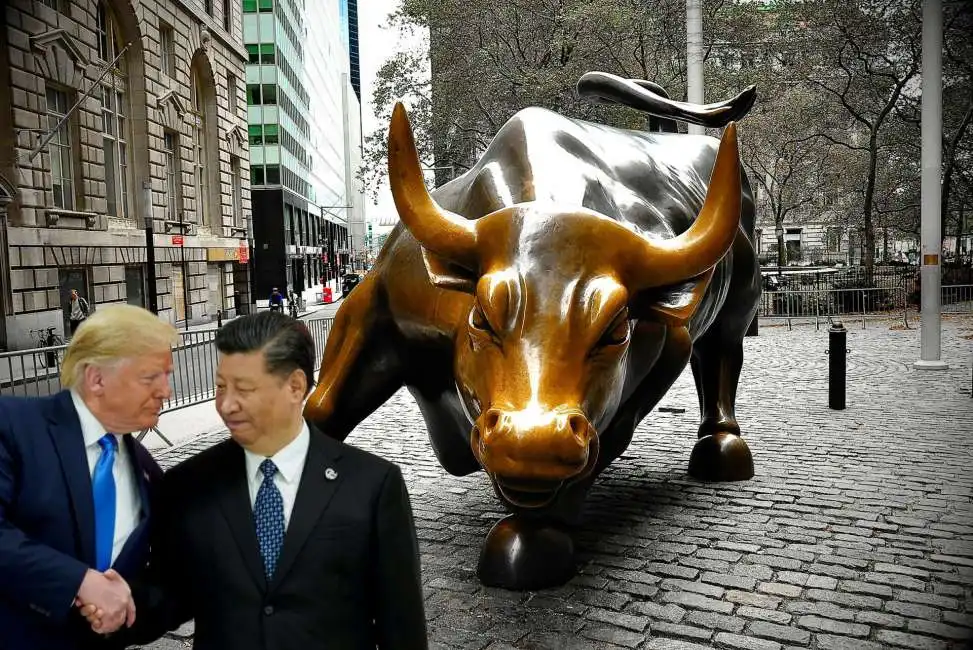 donald trump xi jinping toro wall street