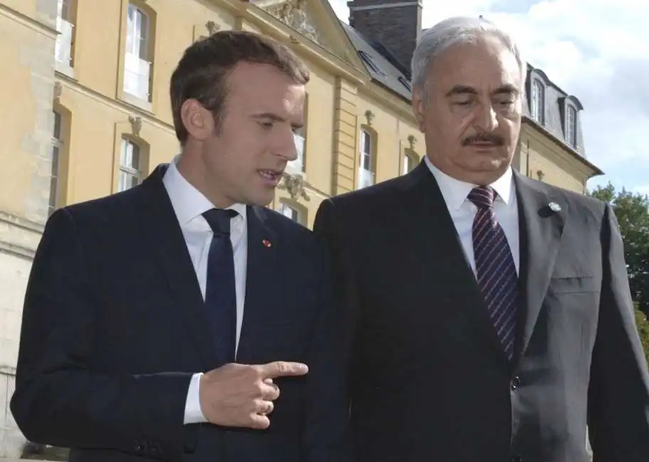 emmanuel macron khalifa haftar