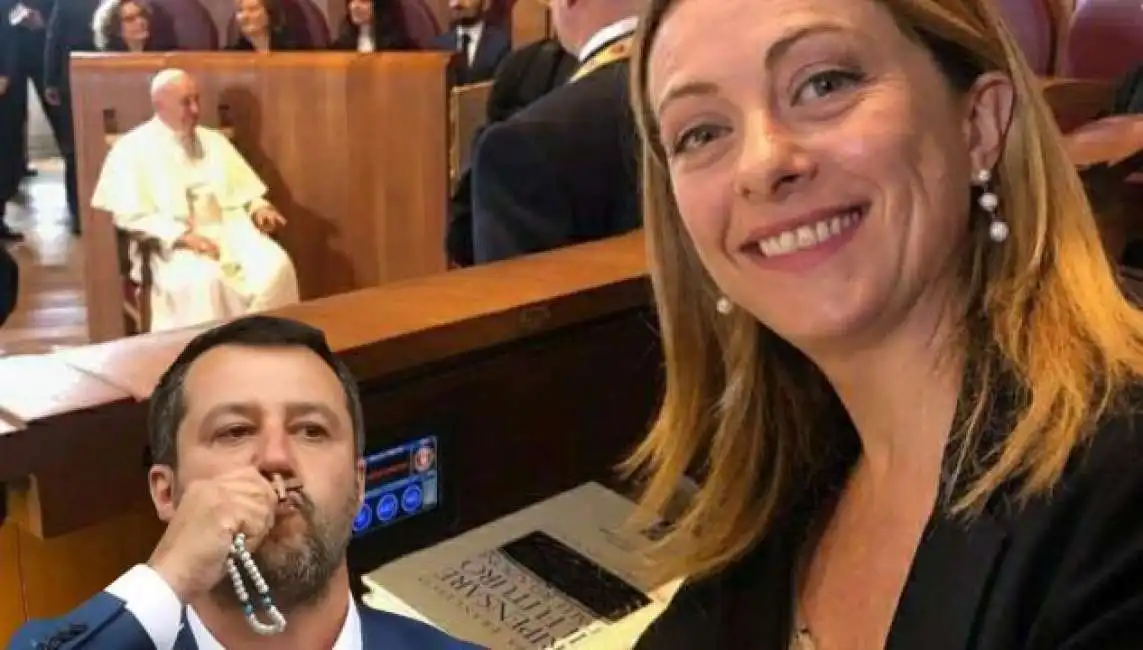 giorgia meloni salvini bergoglio