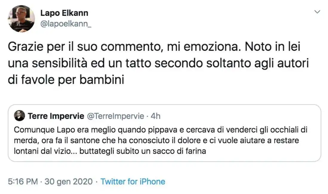 lapo elkann su twitter