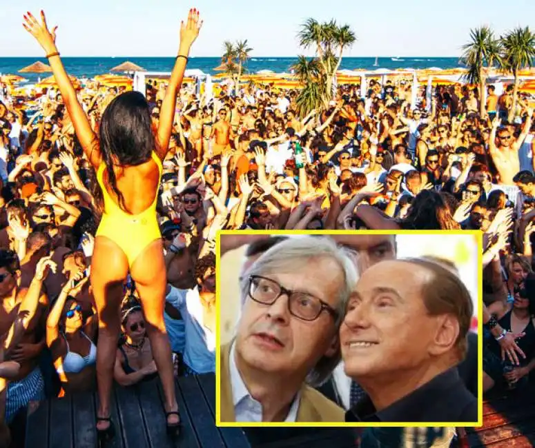 sgarbi berlusconi papeete