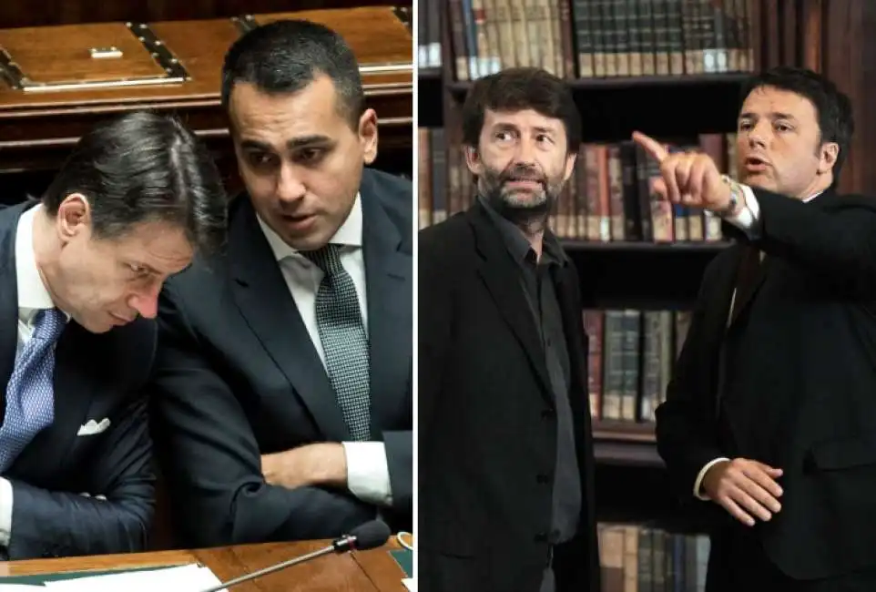 giuseppe conte luigi di maio dario franceschini matteo renzi