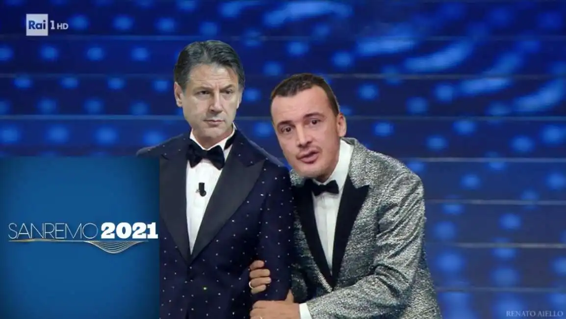 giuseppe conte rocco casalino sanremo 2021